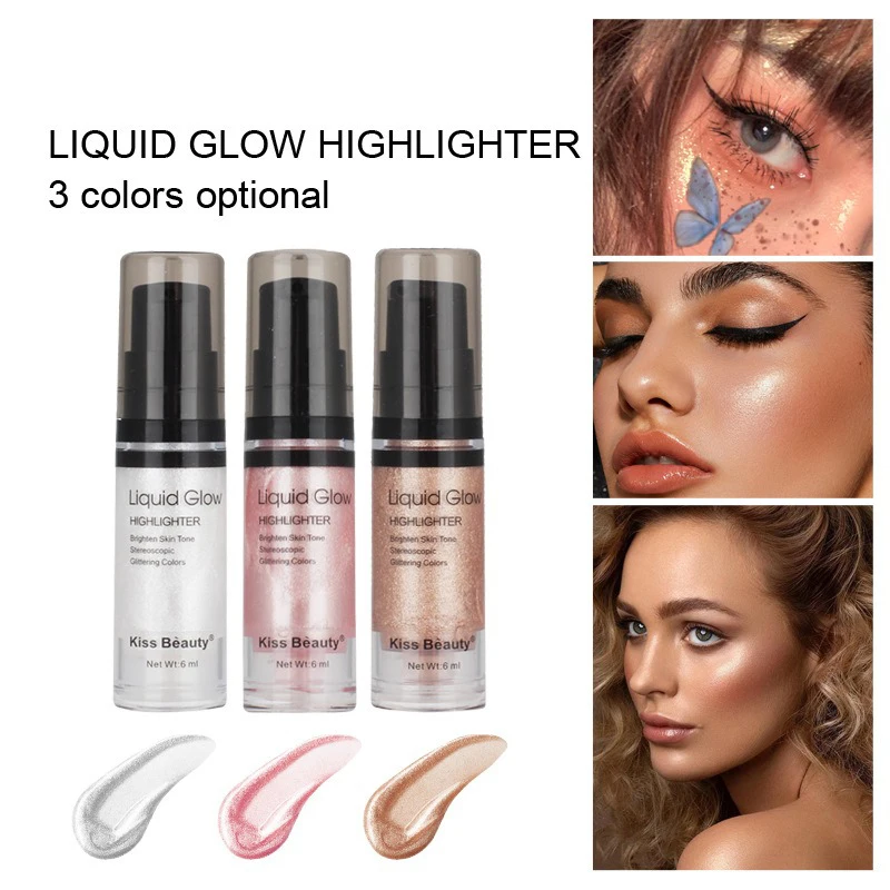 

High Gloss Lying Silkworm Brightening Liquid Concealer Brightening Liquid Foundation Facial Highlight Liquid 6ml