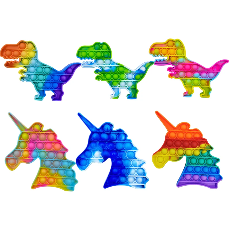 

Динозавр Popite Антистресс игрушка Радуга пузырь антистресс игрушки для взрослых и детей сенсорные игрушки для снятия аутизма