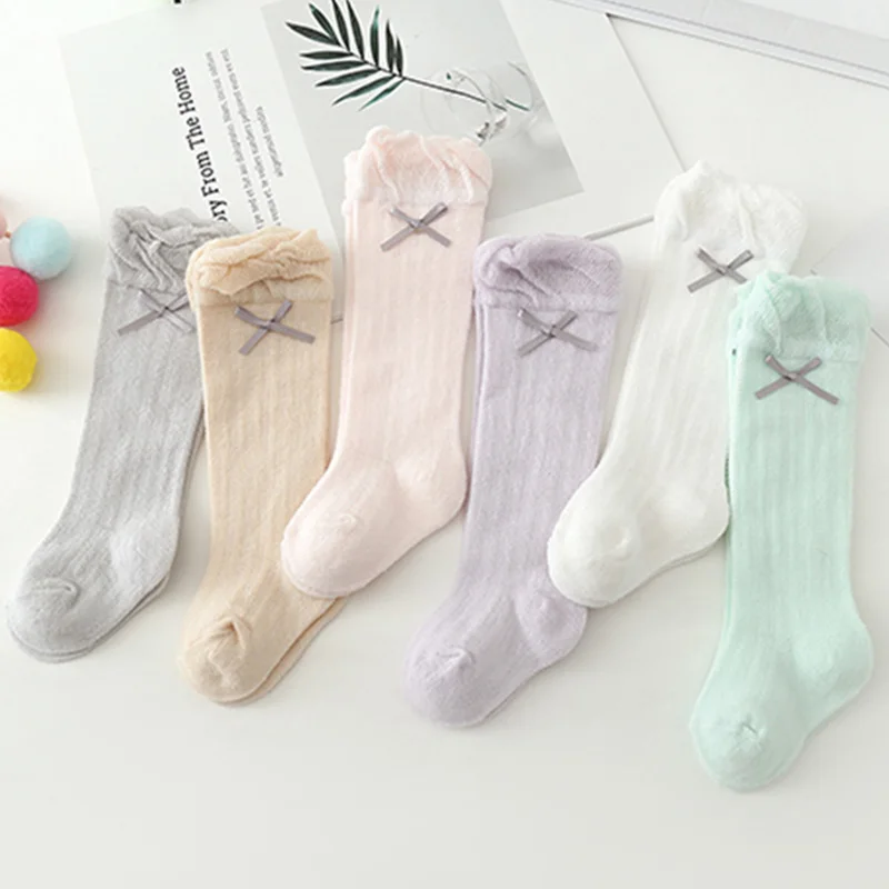 

5 Pairs/lot 0-3 years old breathable mesh children's socks soft cotton baby socks leisure and comfortable socks for girls