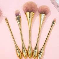 makeup brush rose gold 5 pcs set make up brush set loose powder blush brush concealer eye shadow brush