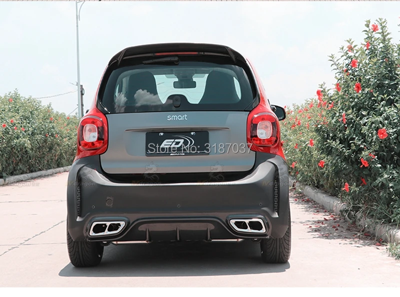 Для Merced-Benz Smart Fortwo Fourfour 453 спойлер- углеродное волокно задний спойлер на крыло, крышу багажник губы крышка багажника автомобиля Стайлинг