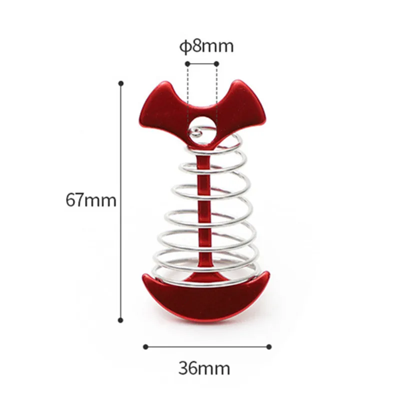 

4Pcs Ground Peg Fishbone Spring Nail Anchor Tent Pegs Buckle Outdoor Awning Deck Stakes Fixed Nails Camping Tent Hooks