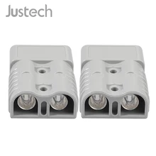 Justech 2 шт. для Anderson стиль штепсельные Разъемы 175A 600 в 1/0 AWG посеребренные Твердые медные клеммы AC/DC электроинструмент