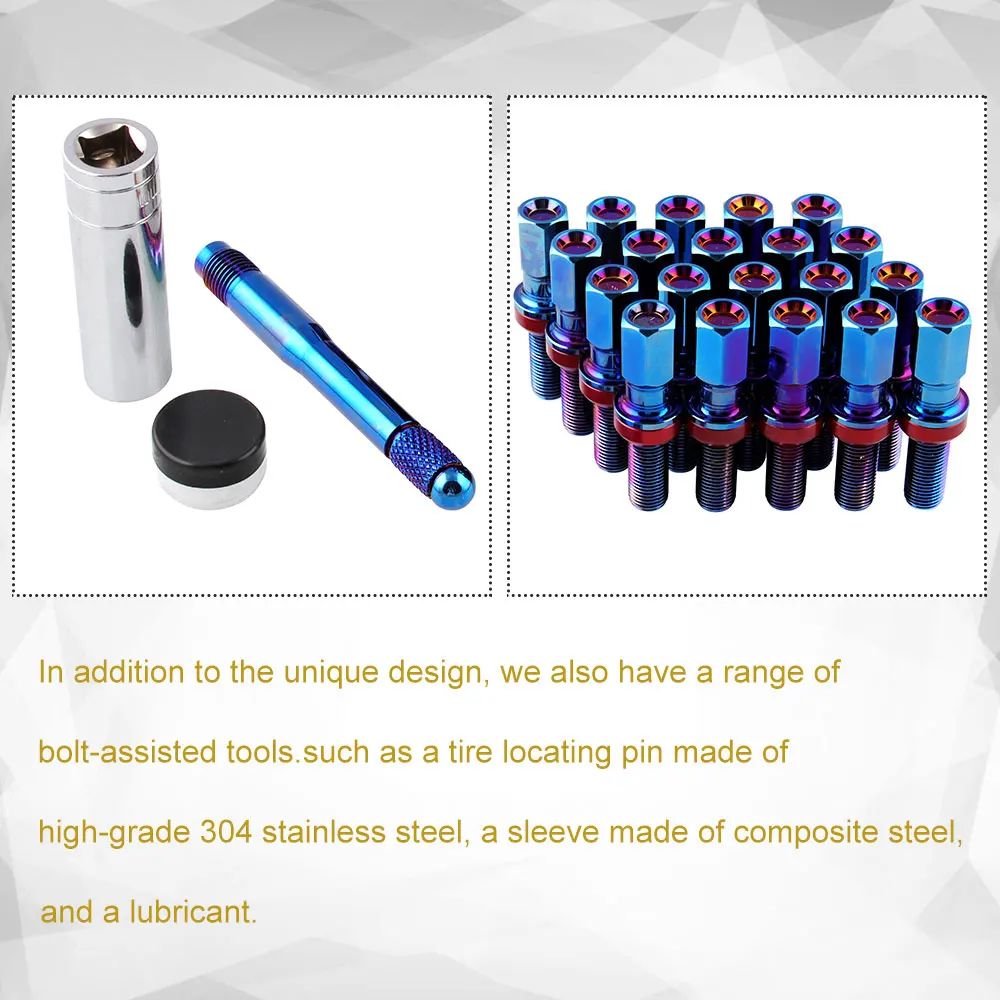 20 стали новый спортивный стиль колесные болты гайки M14X1.5 конусное сиденье 3