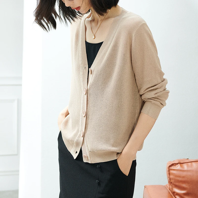 

Women's short jacket, summer long sleeve thin jacket, ice silk knitted sunscreen cardigan skirt and shawl air conditioning shirt
