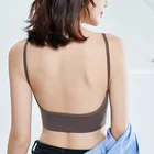 Бюстгальтер женский бесшовный, спортивный Бралетт для бега с чашками пуш-ап, эластичный жилет с подкладкой, для фитнеса лифчик, нижнее белье для спортзала