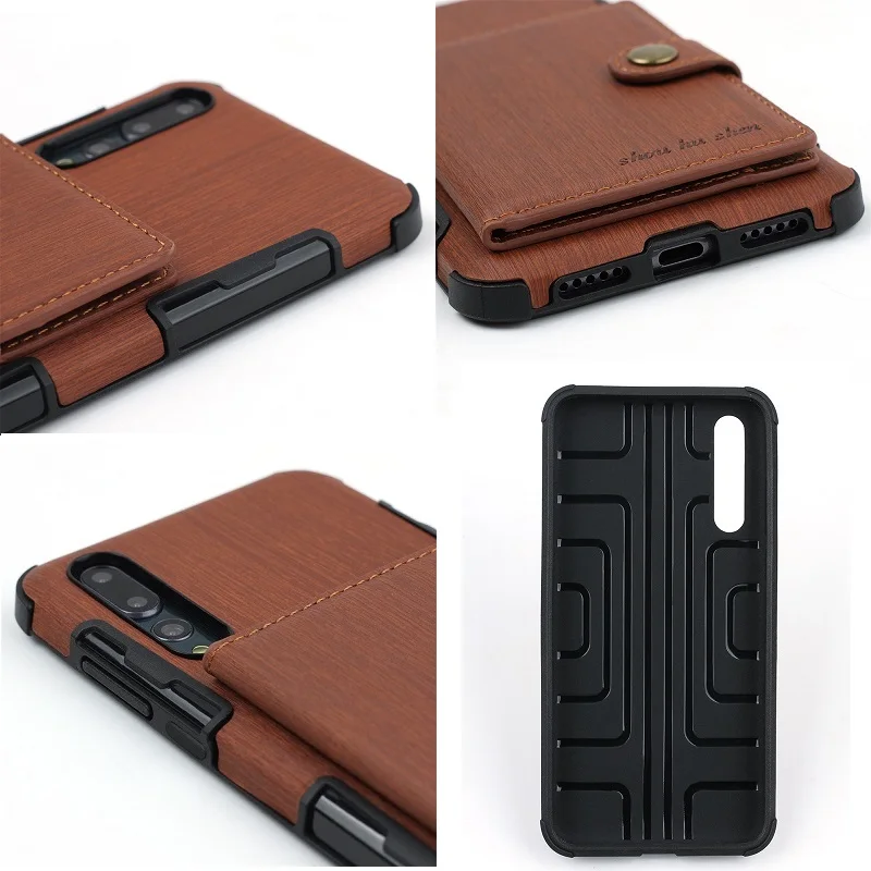 For Huawei P20 Pro Flip wallet Card slot Back cover P30 Anti-fall full protection case lite fundas | Мобильные телефоны и