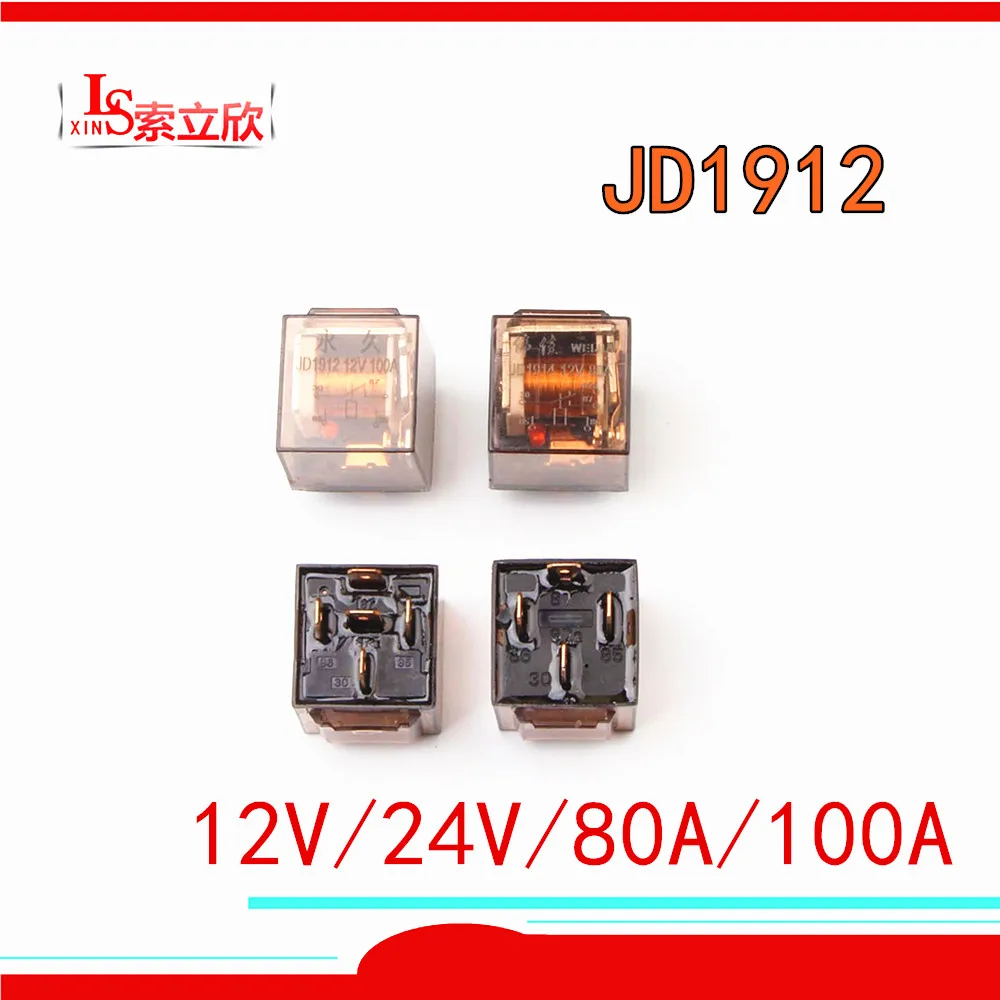 5 шт./лот автомобильное звуковое реле JD1912 12VDC 24VDC 80A 100A высокая сила тока