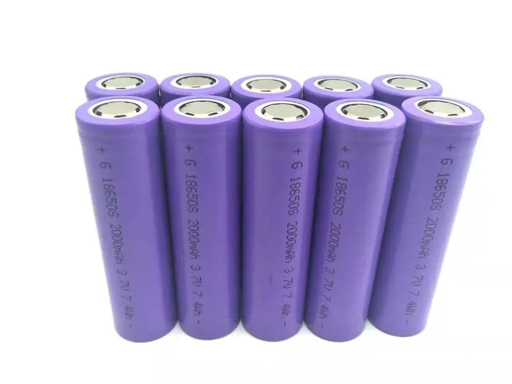 7pcs 7 шт./лот 18650 аккумуляторные батареи 2000 mah 3,7 V литий-ионная фактическая емкость 2000 mah для внешнего аккумулятора фонарик vtc5 batt - Цвет: 7pcs