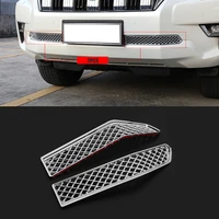 front lower grille exterior accessories 2018 for toyota land cruiser prado 150 lc150 fj150 abs chrome car insect screening mesh