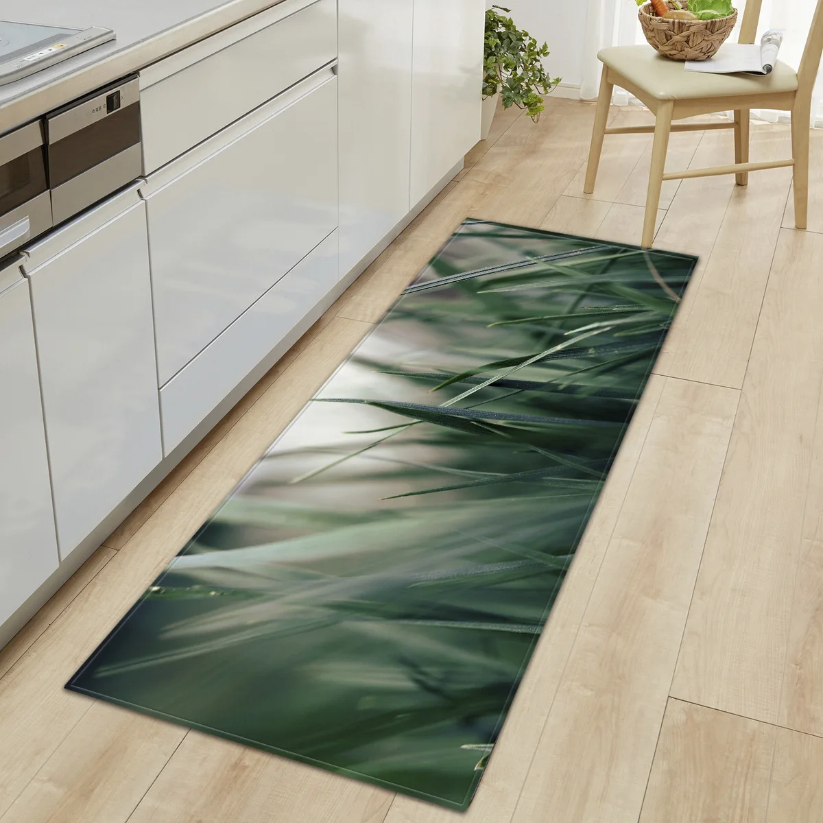 Long Kitchen Mat Flannel Floor Carpet Bamboo grass Home Doormat Morden Rug Bedroom Living Room Bath Mats Tatami Tapete | Дом и сад