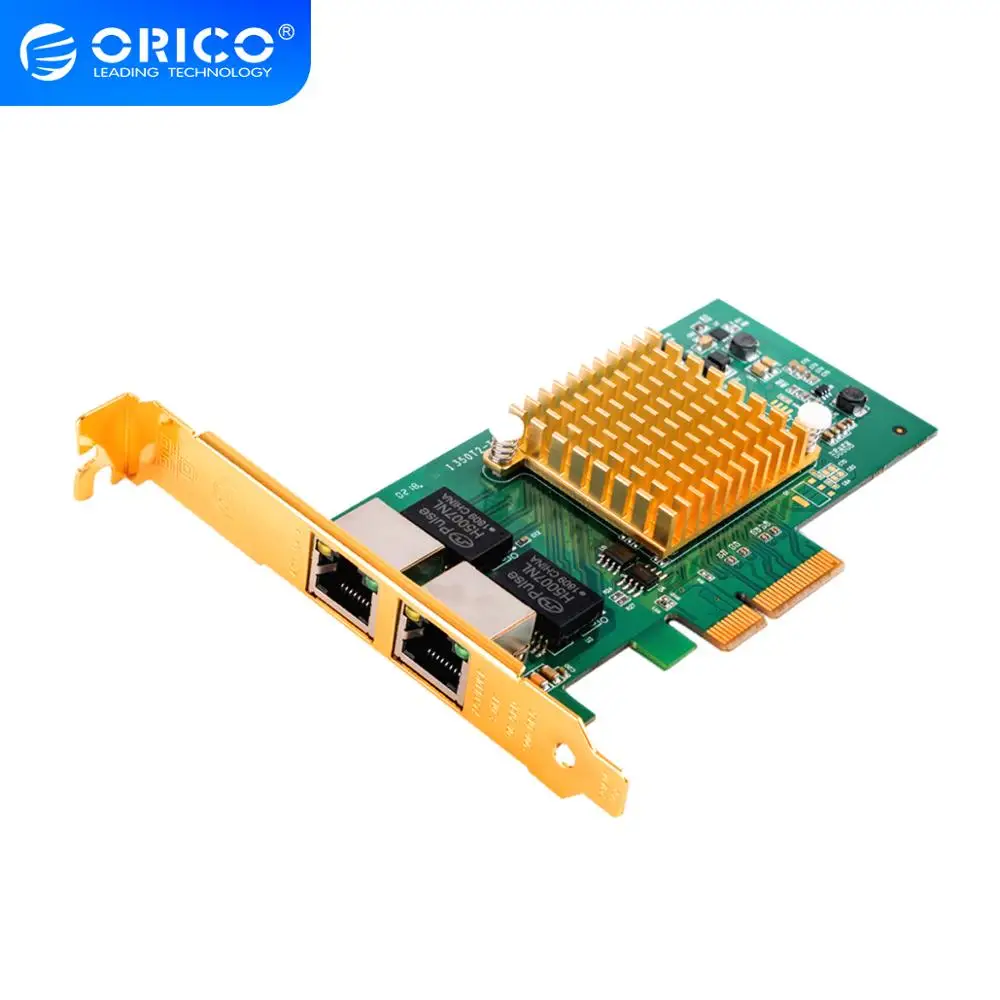 Сетевой адаптер ORICO с 2 портами PCIE в гигабитную сеть чип INTEL I350 поддержка Boot Rom PCI e X4