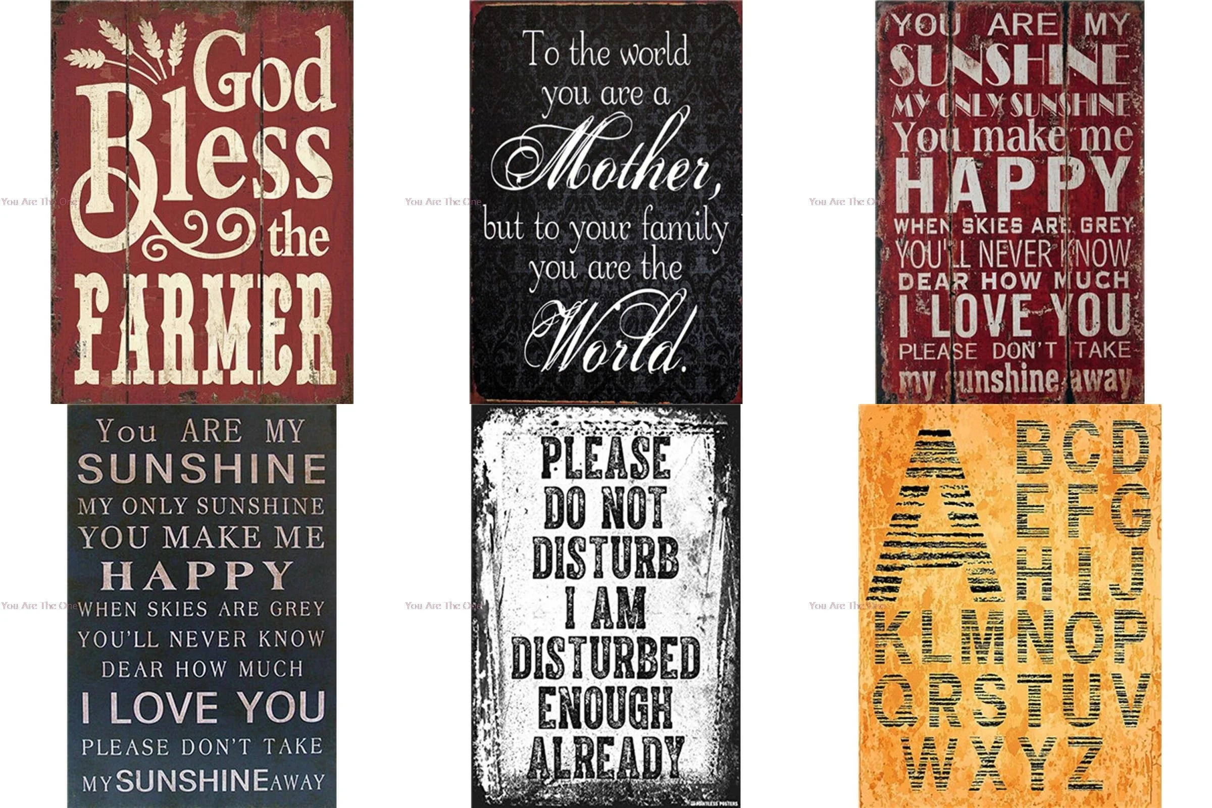 

Happy I Love You Mother World Vintage Tin Sign Bar Pub Metal Door Wall Stickers Plaque Plate Club Classical Retro Painting Home