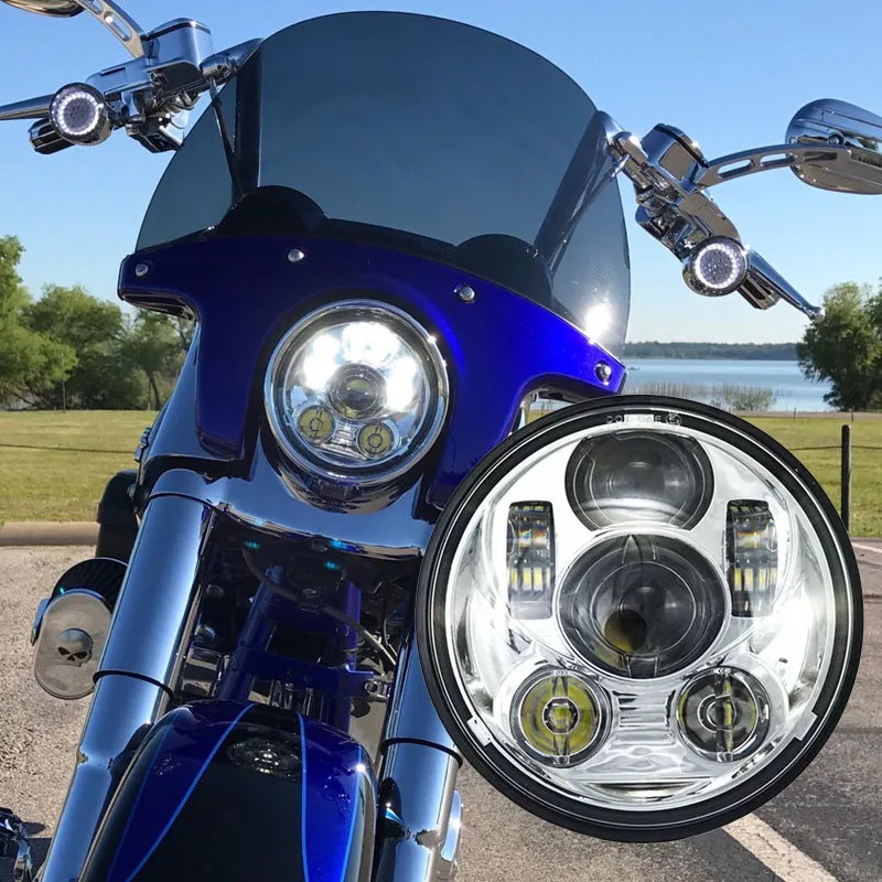 Фара мотоциклетная светодиодная 45 Вт 5 75 дюйма для Honda VTX 1300 1800 Sportster 883 1200 Iron Dyna |