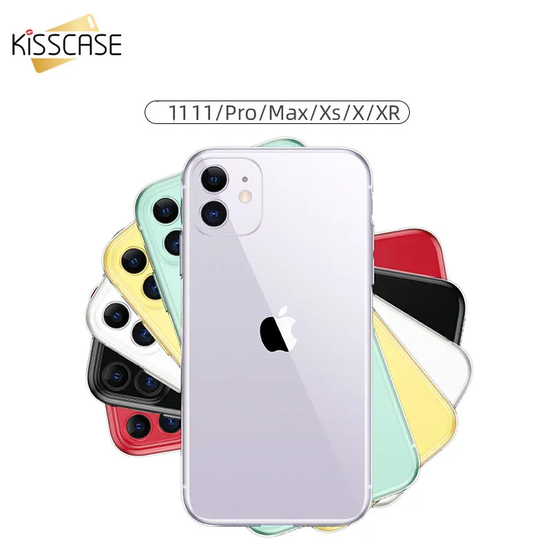 Прозрачный чехол для телефона KISSCASE iphone 11 Pro Max XR XS MAX X 7 8 мягкие чехлы из ТПУ 6 6S Plus 4 4s