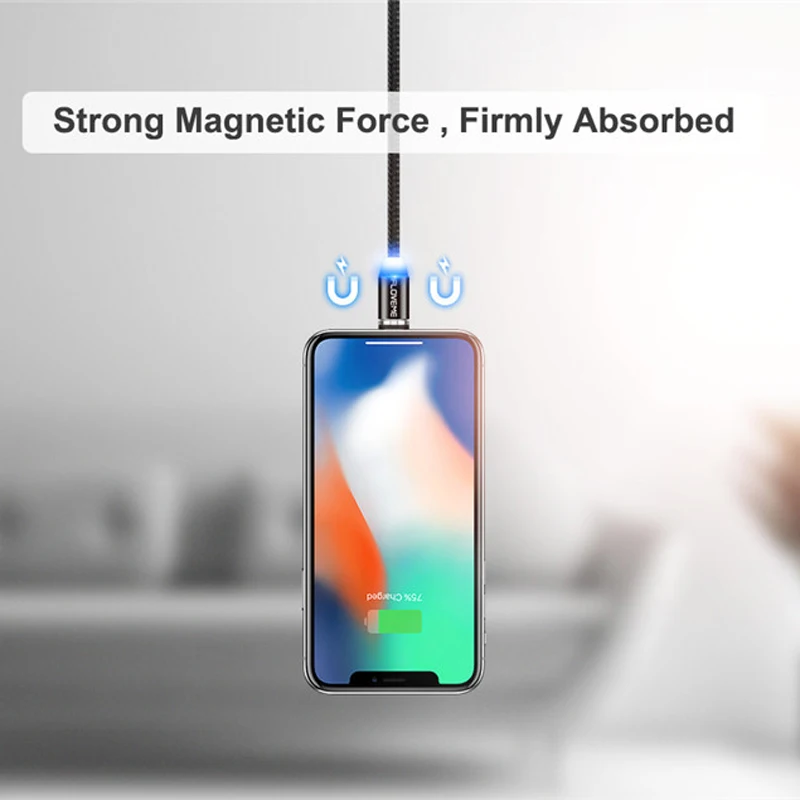 Магнитный Кабель нейлон Тип C для быстрой зарядки с usb-портом магнит зарядный