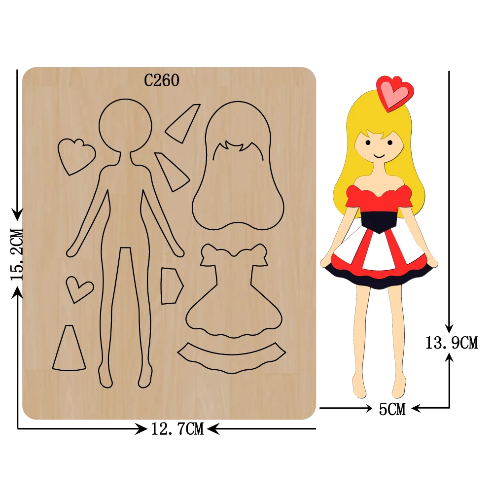 Новая принцесса красивая девушка деревянные штампы для скрапбукинга режущие |