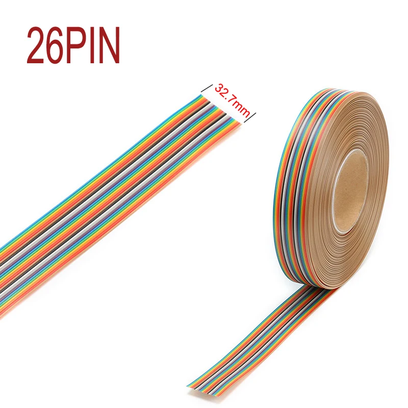 

Цветной плоский ленточный кабель с шагом 1,27 мм, 26P, ширина 3,27 см, 1/5/10 метра