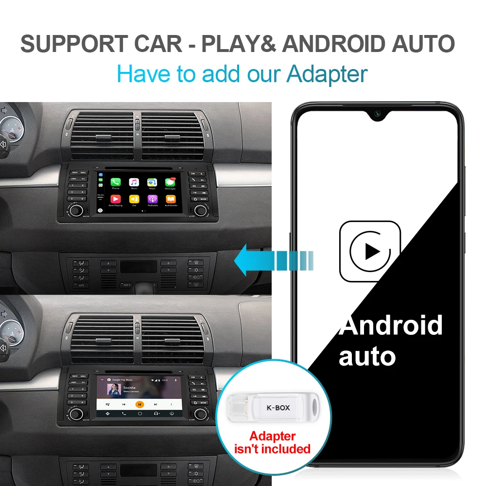 Isudar Автомобильный мультимедийный плеер Android 9 gps One Din dvd-плеер для BMW X5 E53 E39 2 Гб ОЗУ 16