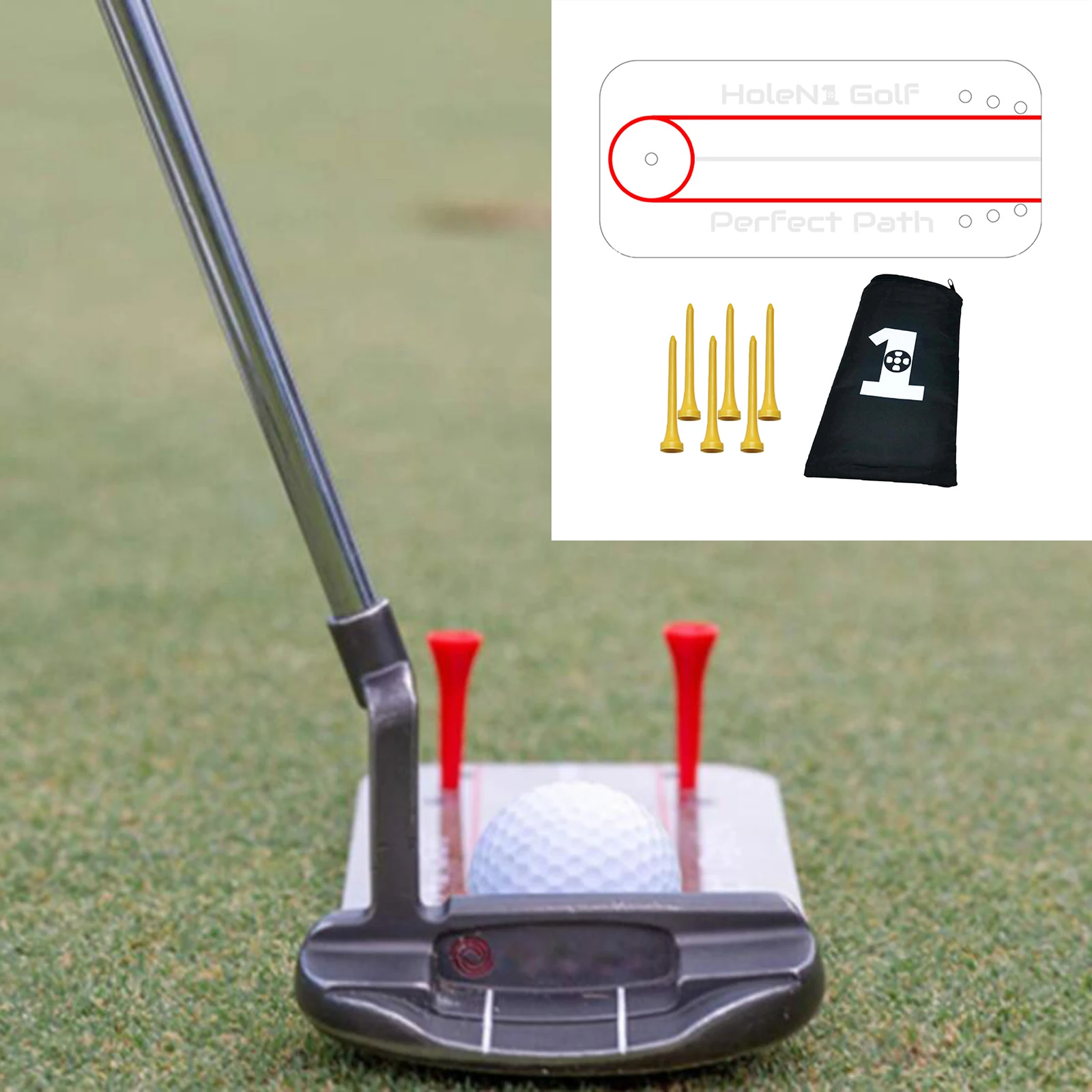 

Golf Putting Training Aid Mirror Putter Swing Trainer Hitting Putting Tutor