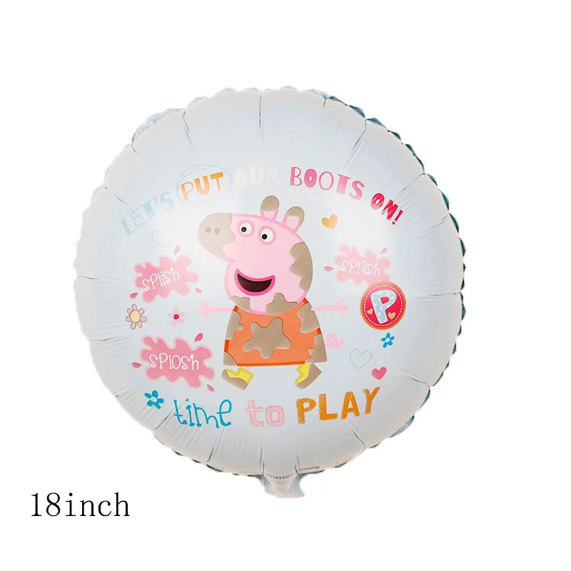 1 шт. 18 дюймов Peppa фигурка свиньи воздушный шар Peppa Джордж фольгированные шары детский душ С Днем Рождения Вечеринка комната Dcorations детские игрушки подарок