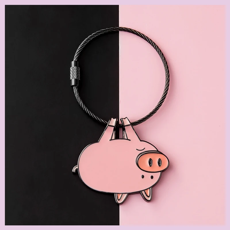 

Cute Pig Animal Key Rings Cartoon Fox Women Girl Car Keyring Purse Pendant Bag Charm KeyChain Accessories Couples Gift