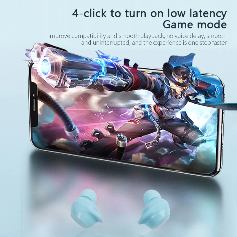 

TWS Love Bluetooth 5.0 Earphones Wireless IPX6 Waterproof Headphones HIFI Sounds Handsfree Earbuds Stereo Headset