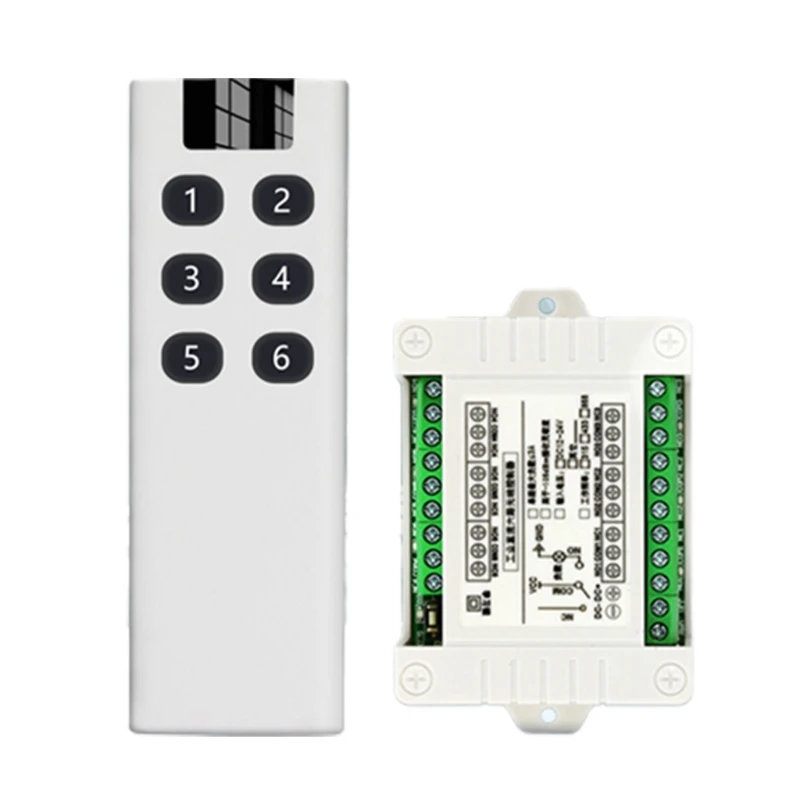 40JB 6ch Rf Wireless Remote Control Switch System Transmitter + Receiver 3000m Long Distance 315/433mhz DC 12V | Электроника