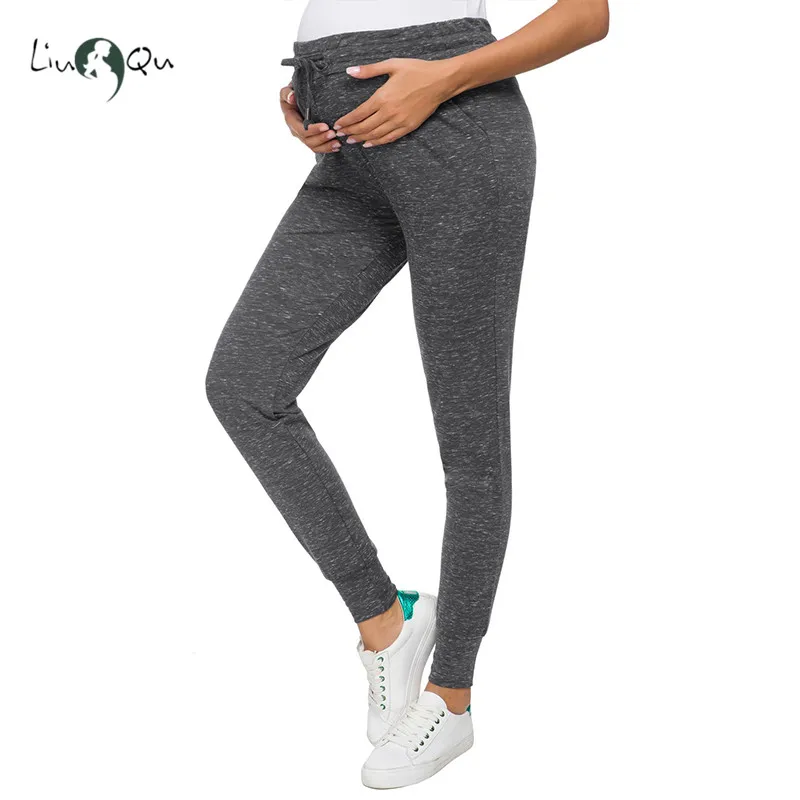 Брюки для беременных удобные тянущиеся Женские повседневные капри работы