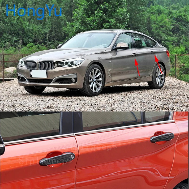 

Для BMW 3 серии GT 3GT F34 335i 320i 328i 325d 2013-2019 Автомобильная настоящая углеродная ручка дверной ручки рамка отделка стикер крышка аксессуары