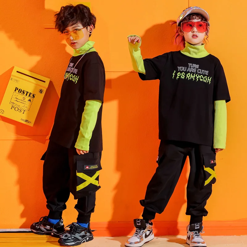 Модные детские костюмы для джазовых танцев в стиле хип хоп одежда занятий