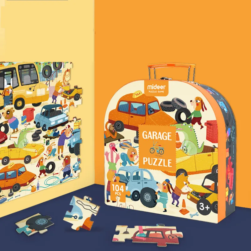 104 шт. игрушки головоломки для мальчиков и девочек Подарочная коробка детей