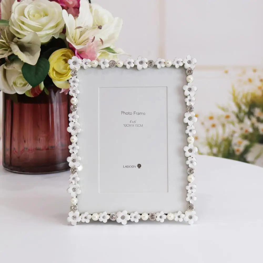 LASODY Серебряная семейная фоторамка свадебный сувенир для пар классические 4x6