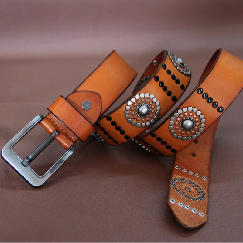 Мужские ремни из натуральной коровьей кожи первый слой Воловья кожа