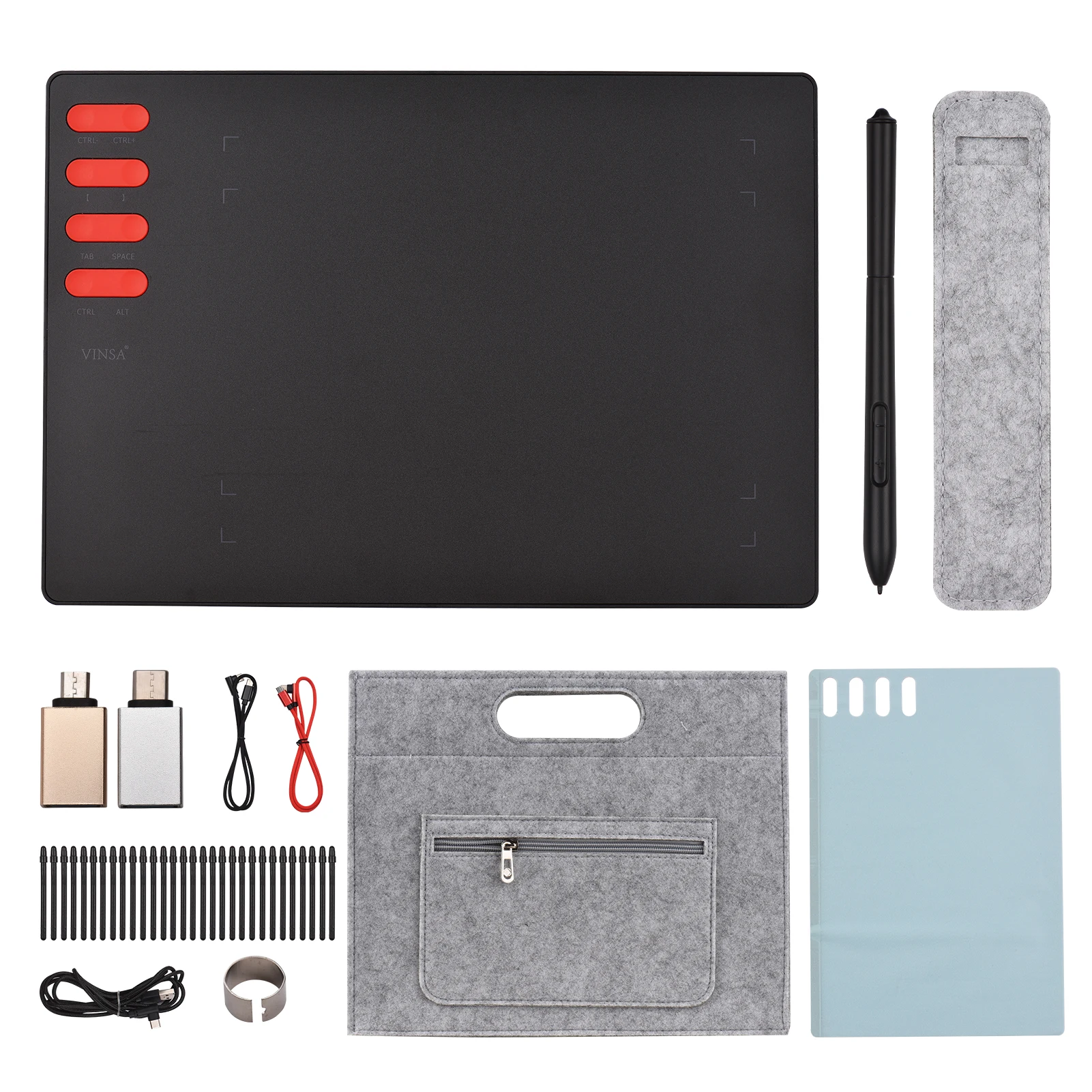 

Ультралегкий графический планшет T505 для рисования с безбатарейным стилусом, 8192 уровней, 8 клавиш быстрого доступа, Поддержка Windows Android OTG