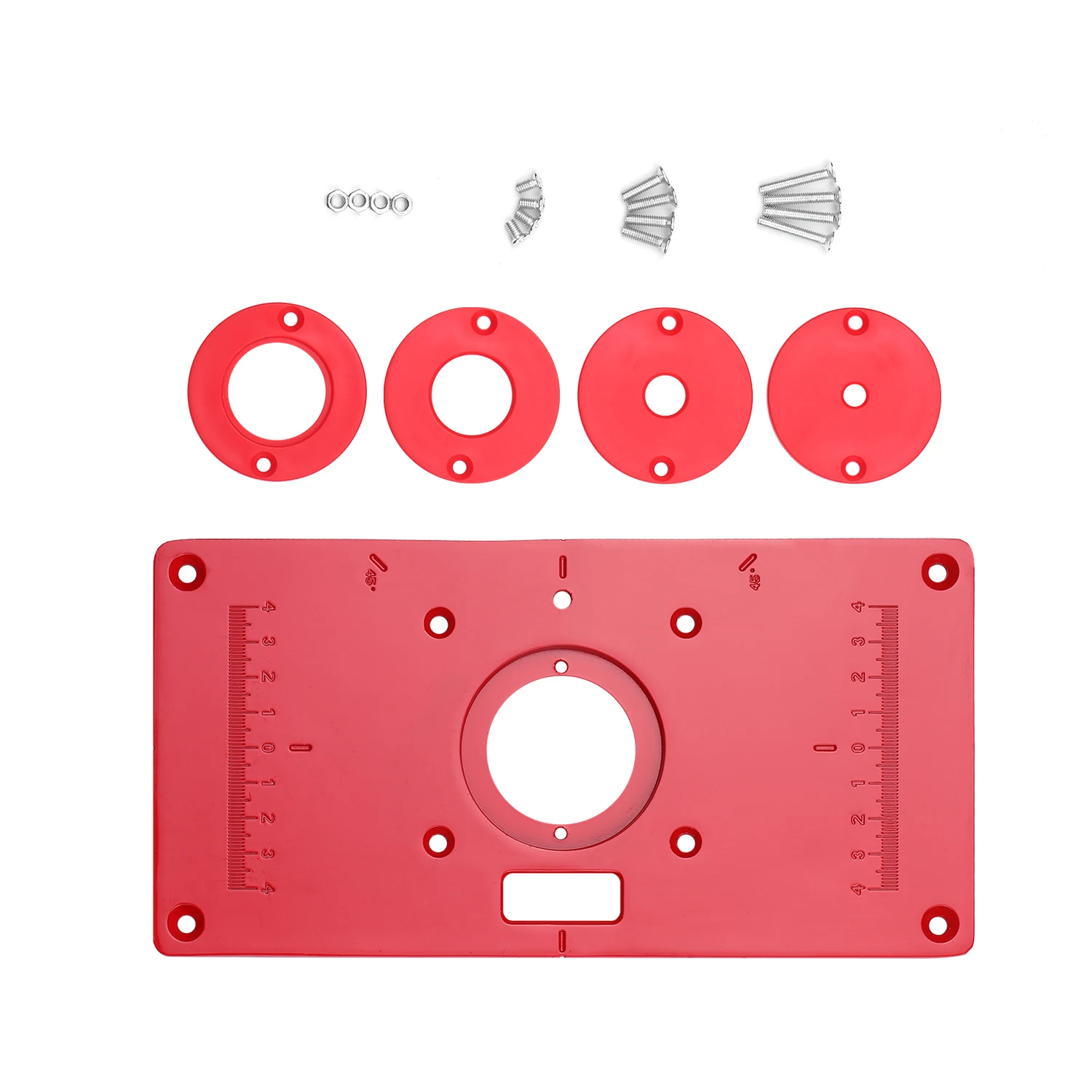 

Multifunctional Router Table Aluminum Alloy Insert Plate Woodworking Benches 235x120x8mm Trimming Machine Flip Chip Board