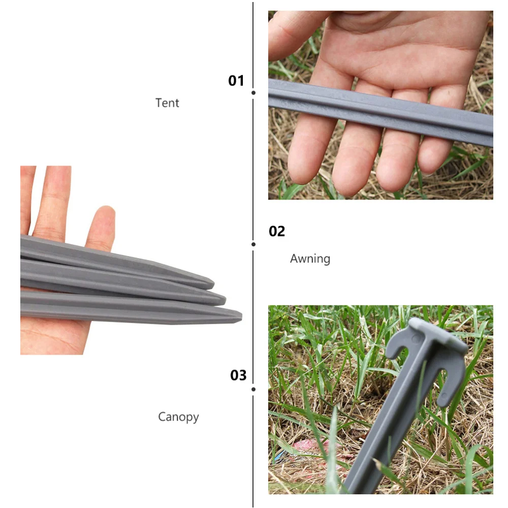 

5pcs Camping Leisure Tent Nails High-strength Nails Beach Grassland Windproof Non-Rust Camping Family Tent Nails