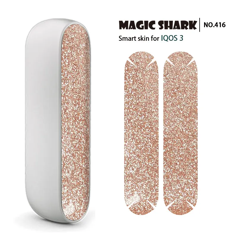 

Magic Shark Shining Marble Gold Wings Leaf Bear Ultra Thin PVC Sticker Case Skin for IQOS 3 3.0 E Cigarette