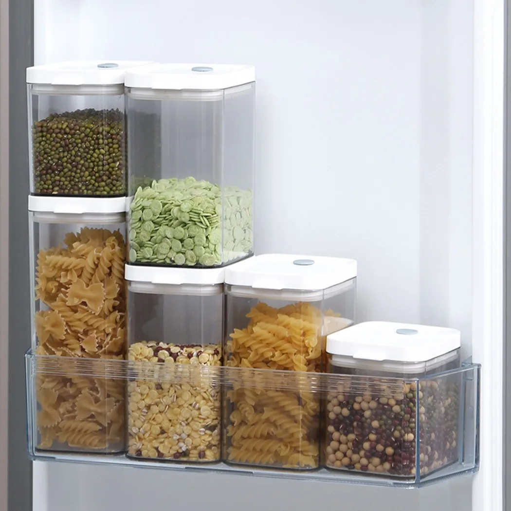 

Food Container Organizer Box Glass Bamboo Covered High Borosilicate Food Sealed Glass Tank Kitchen Storage Grain Storage Boxes