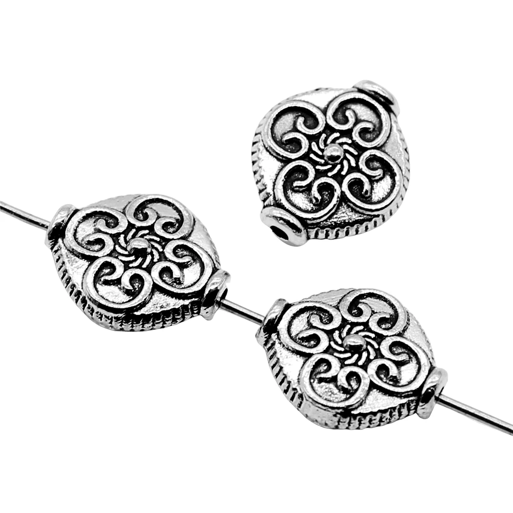 

WYSIWYG 4pcs Bead For Jewelry Making 12x14mm Antique Silver Color Jewelry Accessories