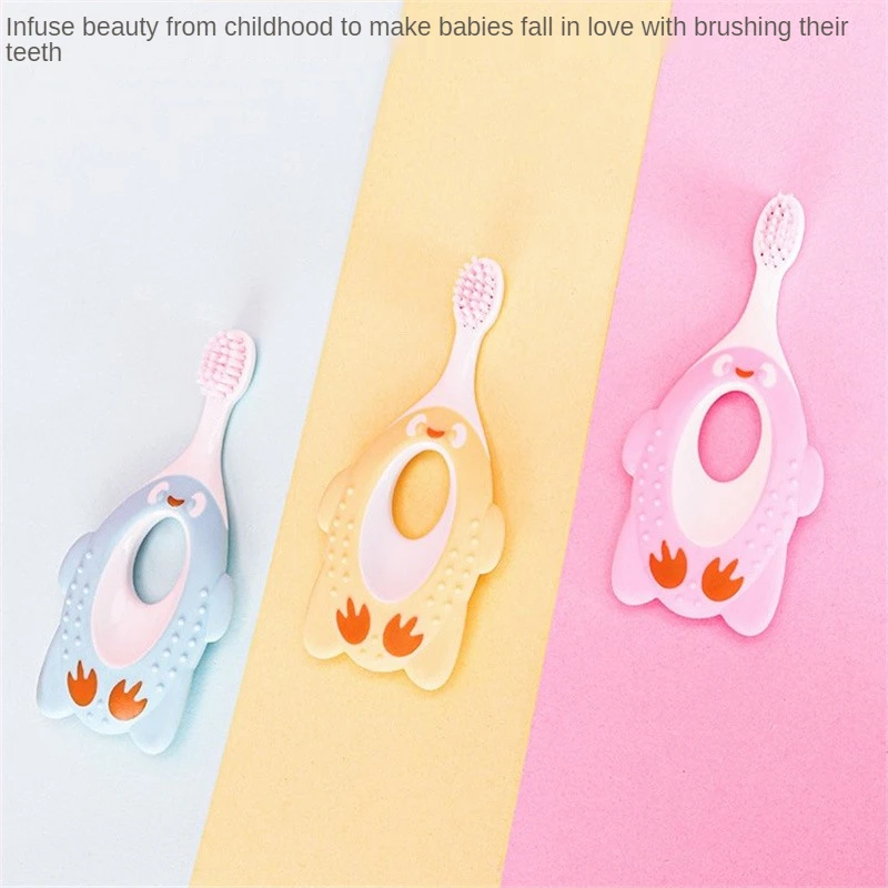 

Kids Cartoon Baby Soft-bristled Toothbrush Children Teeth Training Mouth Clean Penguin Shape