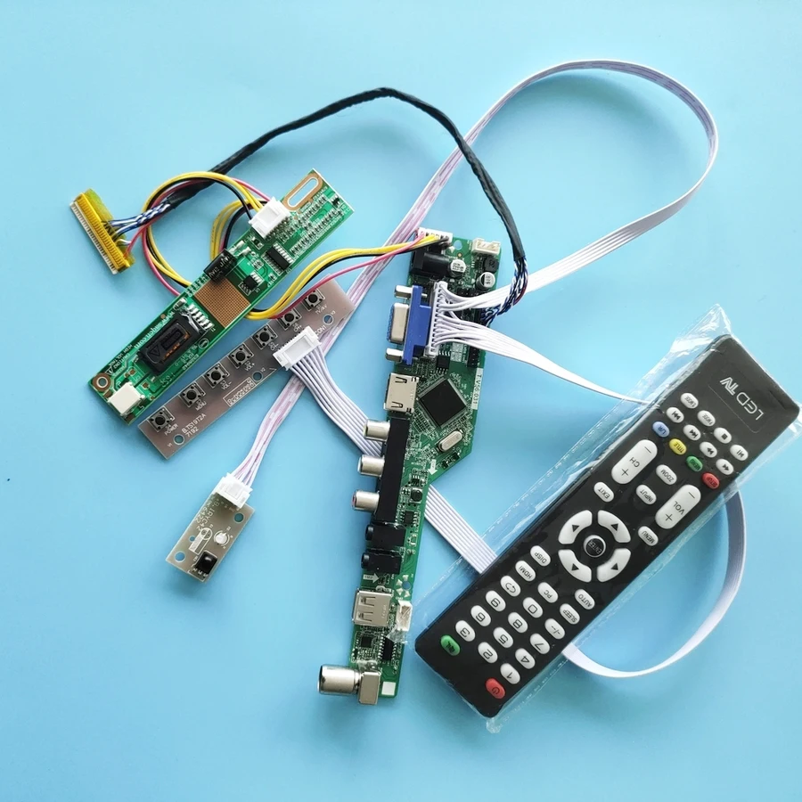 

VGA+AV+USB 1CCFL 1280*800 Fit N154I1/N154I2/N154I3/N154I5 LVDS 30-Pin LCD Display Universal Controller Board DIY Kit Screen