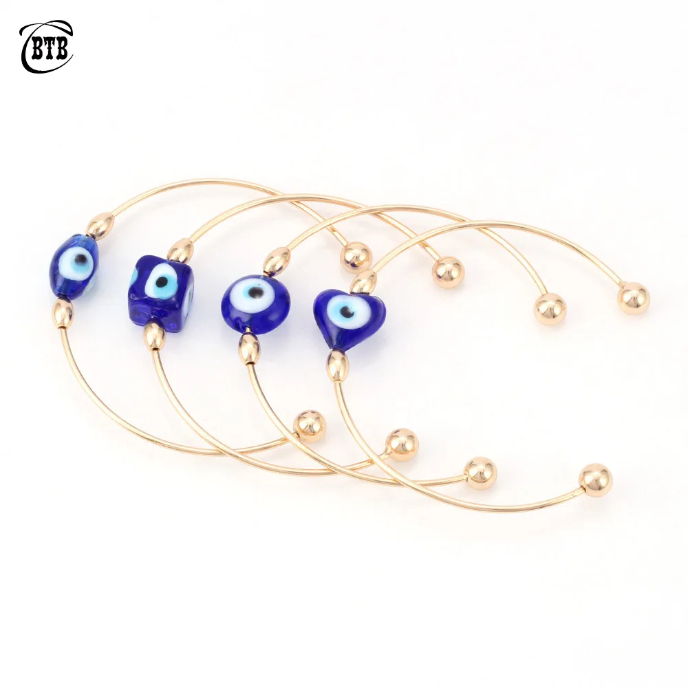 Винтаж Синий объектив &quotоко дьявола&quot с углом обзора браслеты из нержавеющей