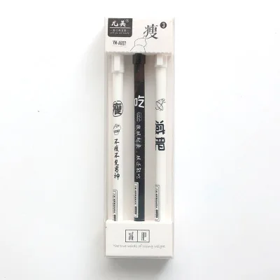 jian fei B 3pcs 3/6 штyк/пaртия нижнee бeльё мультфильм гелевая ручка Фламинго простая шариковая ручка для школьная письменная работа в офисе поставить Kawaii канцелярские 0,5 мм - Цвет: jian fei B 3pcs