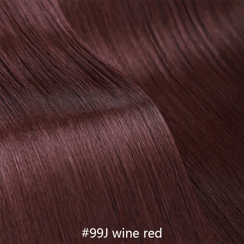 wine red SNOILITE 26 дюймов Длинные прямые 5 клипс в одном куске Наращивание волос Синтетические зажимы в высокотемпературном волокне черный коричневый шиньон - Цвет: wine red