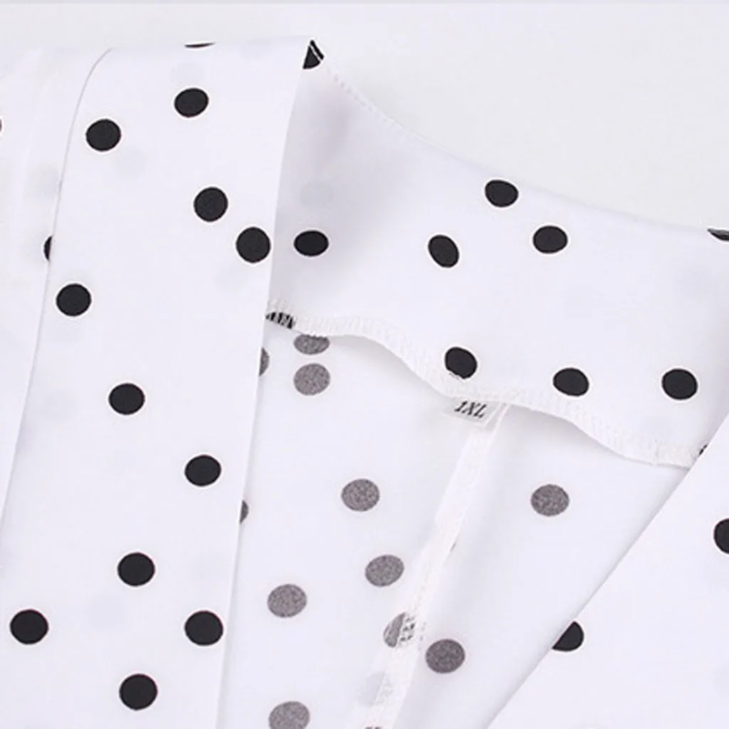 

Summer Boho Dress Ladies 2020 Plus Size Women Polka Dot Short Sleeve V-Neck Sexy Dresses Female Beach MIni Dress vestidos mujer