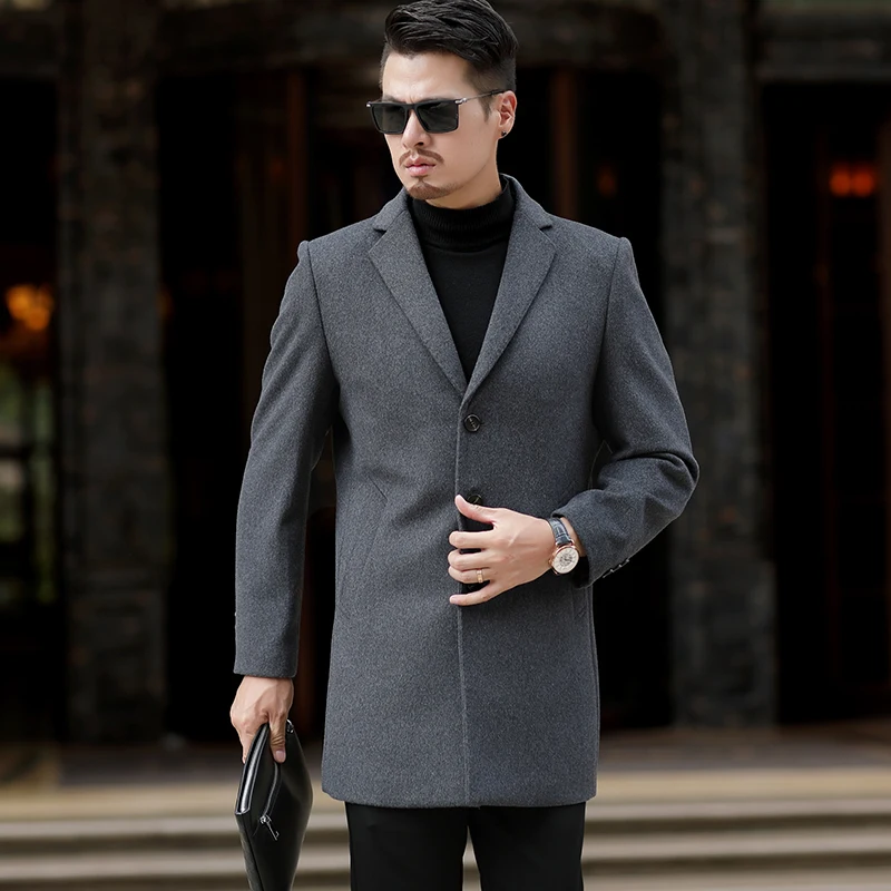 

Plus 8XL 6XL 5XL 4XL Spring Autumn trench coat Male Button Long Sleeve Fitness Clothing Fashion Warm Streetwear men long coat