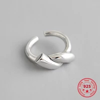 hot factory price s925 sterling silver fine rings retro simple round knot opening adjustable rings personality women jewelry