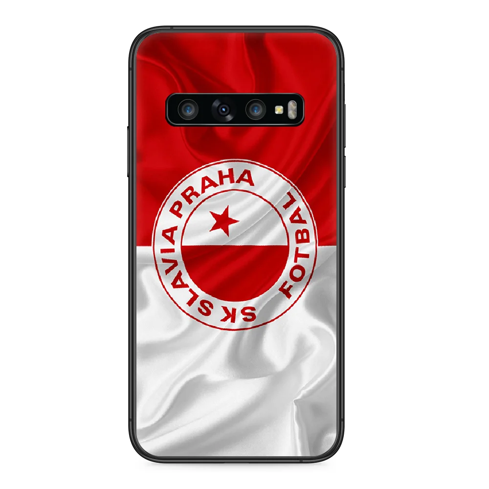 

Sk Slavia Praha Czech Republic Phone case For Samsung Galaxy S 10 20 3 4 5 6 7 8 9 Plus E Lite Uitra black hoesjes luxury cover