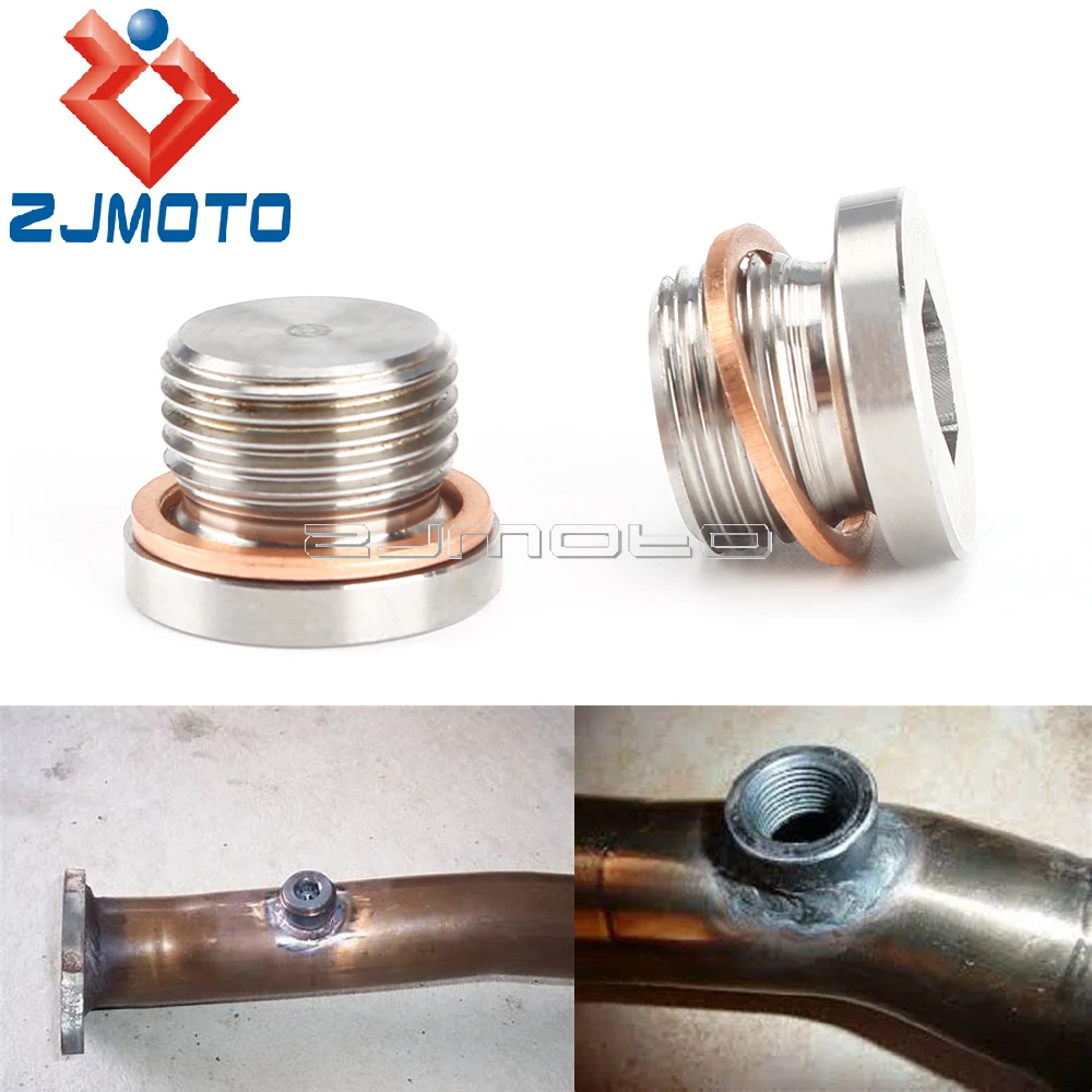 

5/16"" Hex Cap O2 Oxygen Sensor Hex Bolt Bung Plug Automobiles Engine Light Oxygen Sensor Adapter For Honda Suzuki Harley